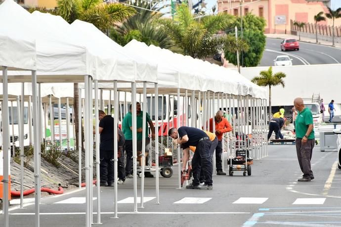 14/11/2019 CARRIZAL. INGENIO. Monataje de la Feria del Sureste en la Avenida Carlos V de Carrizal. Fotógrafa: YAIZA SOCORRO.  | 14/11/2019 | Fotógrafo: Yaiza Socorro