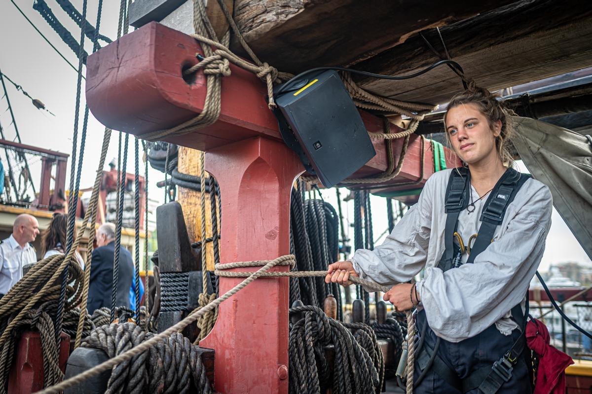 El Götheborg de Suecia, el velero más grande del mundo, recala en Barcelona