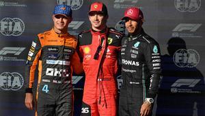 Leclerc, autor de la pole en Austin, secundado por Norris y Hamilton