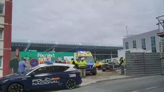Accidente laboral de un trabajador de las obras de la estación intermodal de A Coruña