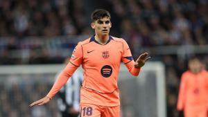 NEWCASTLE (United Kingdom), 10/03/2026.- Gerard Martin of Barcelona gestures during the UEFA Champions League Round of 16 first leg match between Newcastle United and FC Barcelona, in Newcastle, Britain, 10 March 2026. (Liga de Campeones, Reino Unido) EFE/EPA/ADAM VAUGHAN