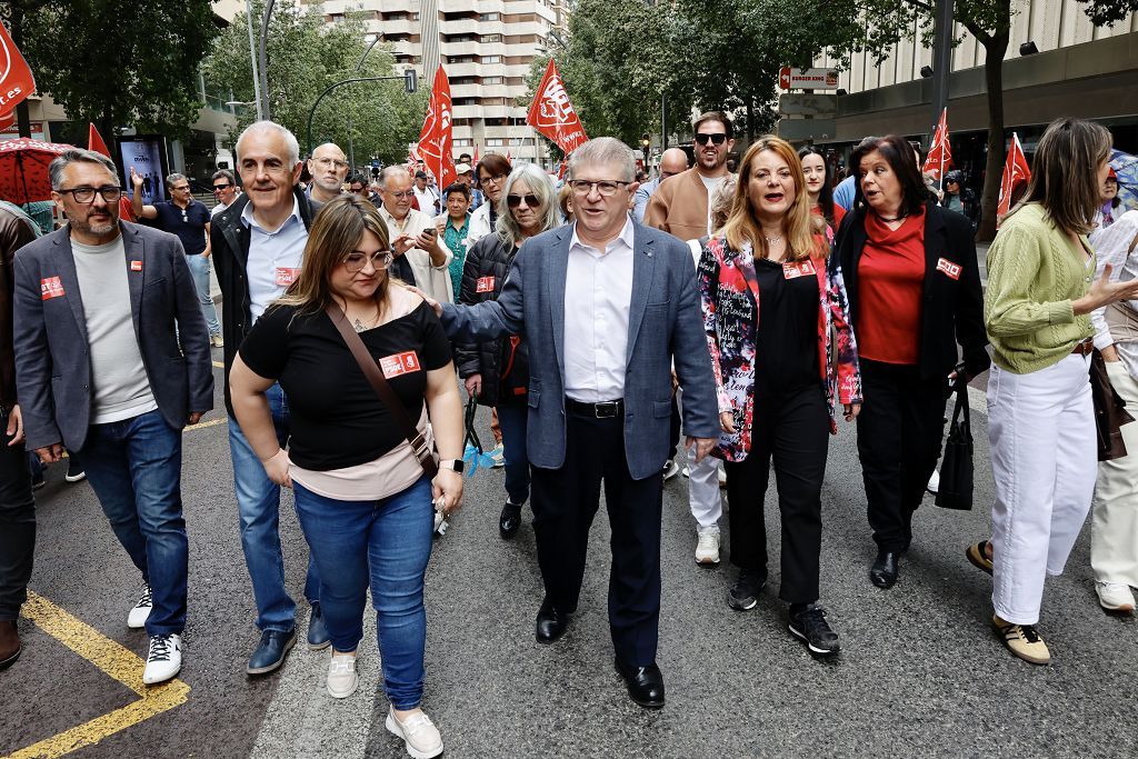 La manifestación del Primero de Mayo de Murcia, en imágenes