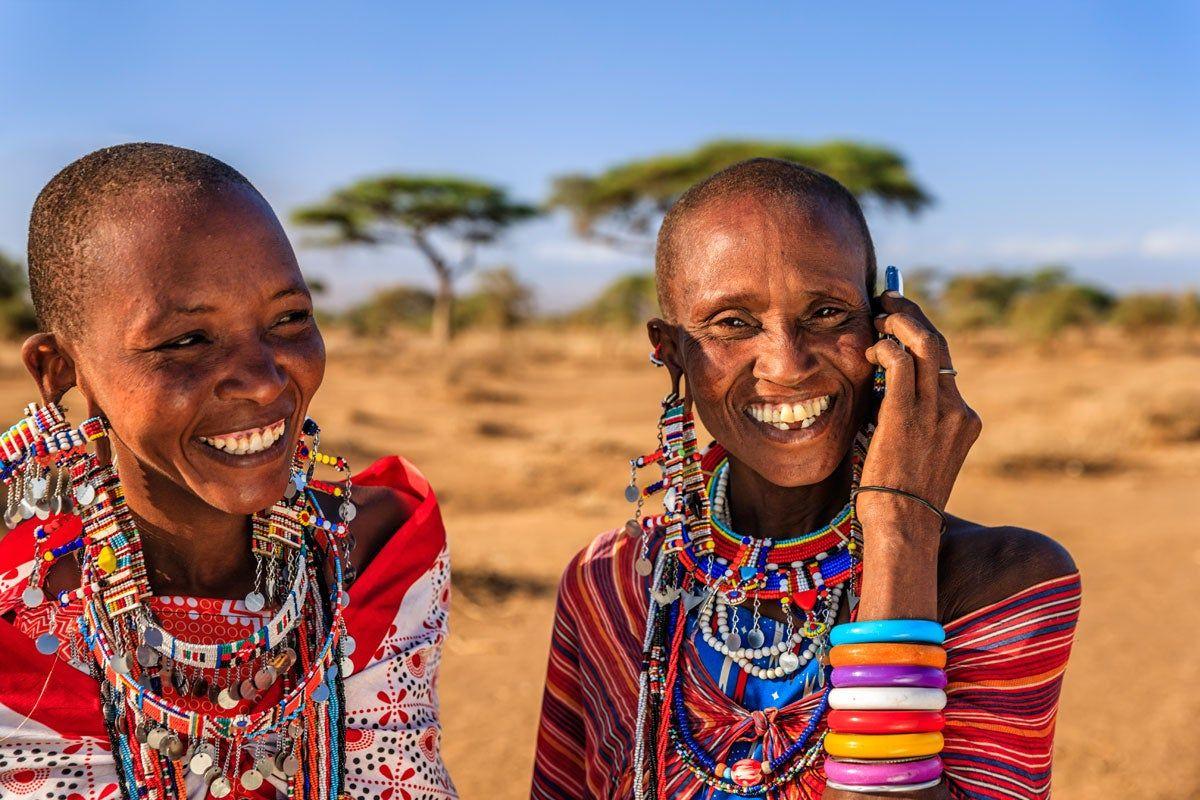 Mujeres de la tribu Massai en las montañas del Kilimanjaro, en Tanzania
