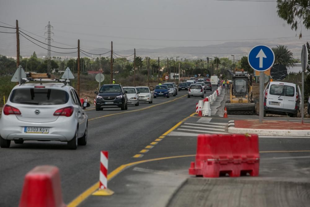 Las obras de la carretera de Santa Pola, en imágen