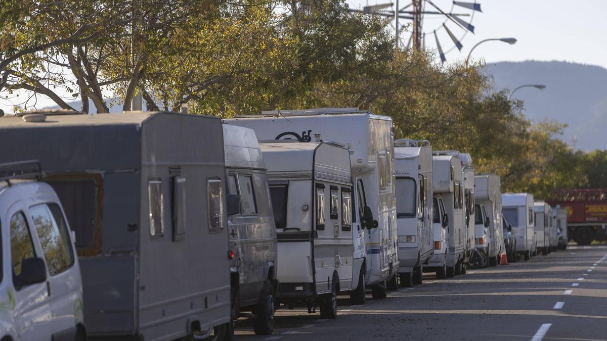 Asentamiento de caravanas en Son Güells.