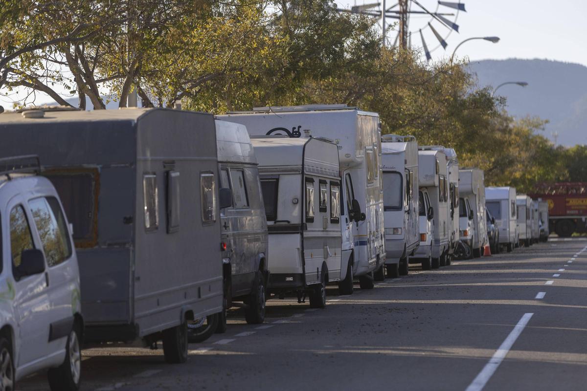 Asentamiento de caravanas en Son Güells.