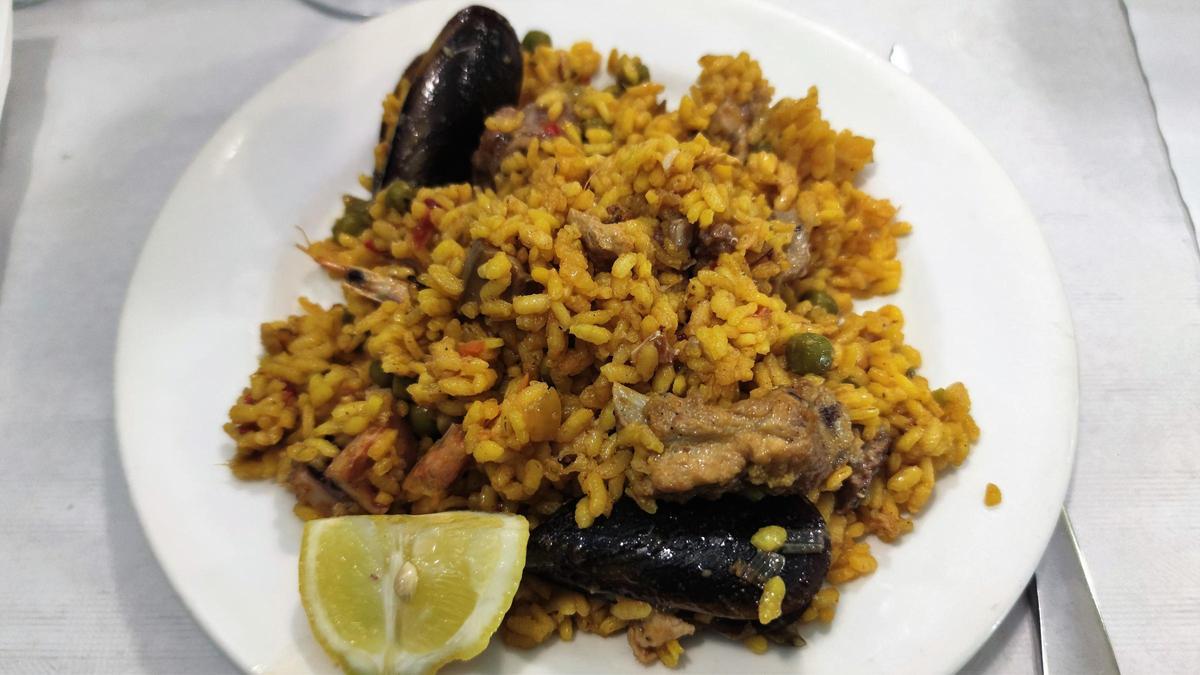 La paella del restaurante Azul.