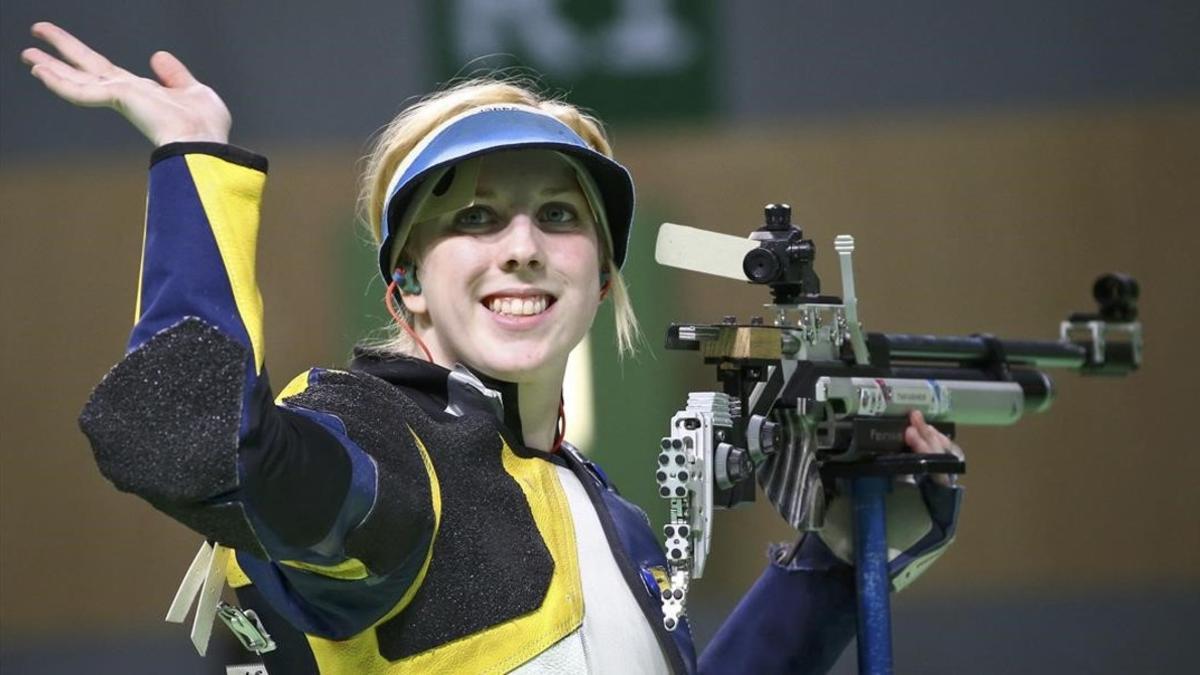 Virginia Thrasher, en un momento de su participación, este sábado en Río.