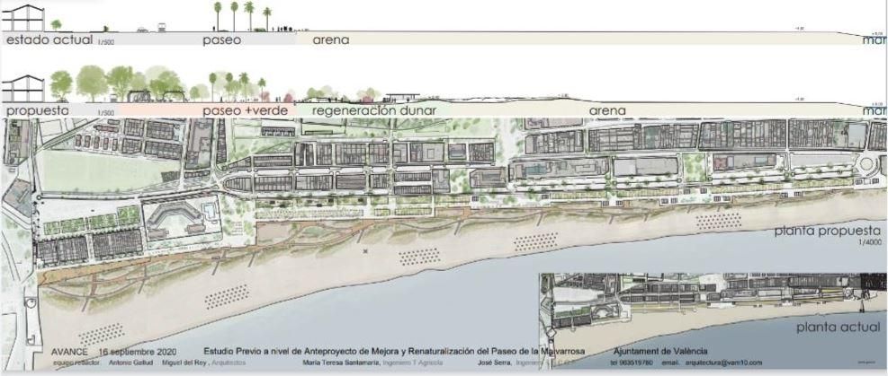 Propuestas de renaturalización del Paseo Marítimo y las playas de la Malva-rosa y el Cabanyal
