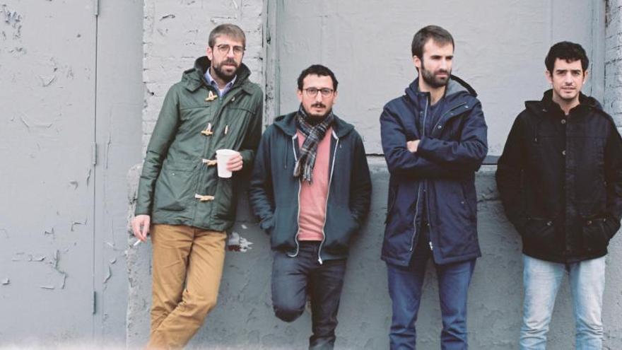 Guillem Gisbert, Arnau Vallvé, Martí Maymó i Roger Padilla (d&#039;esquerra a dreta) integrants del grup Manel