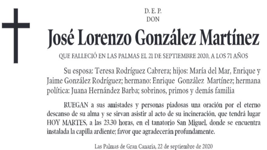 José Lorenzo González Martínez