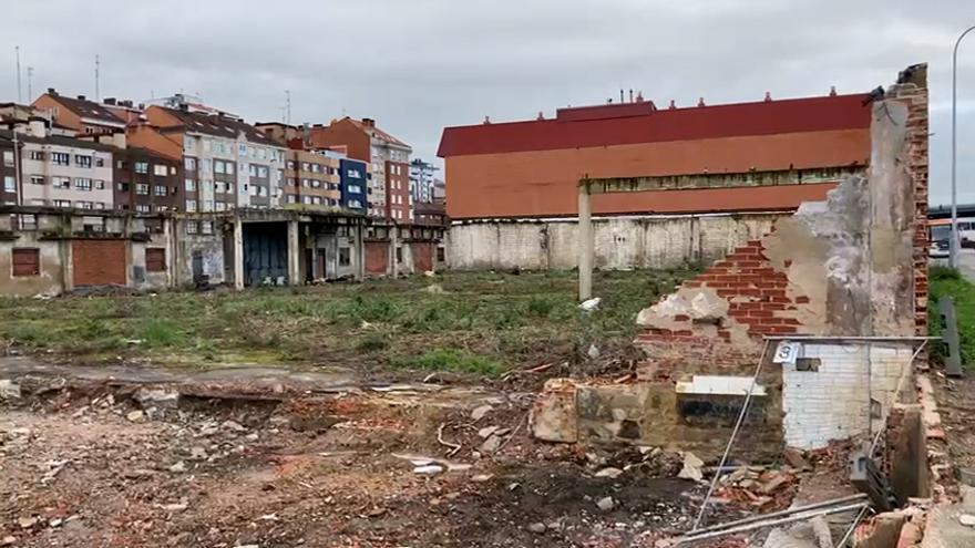 Descampado de Gijón en el que apareció el cadáver de una mujer