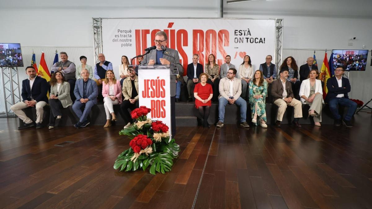 Jesús Ros encabeza la lista del PSOE de Torrent