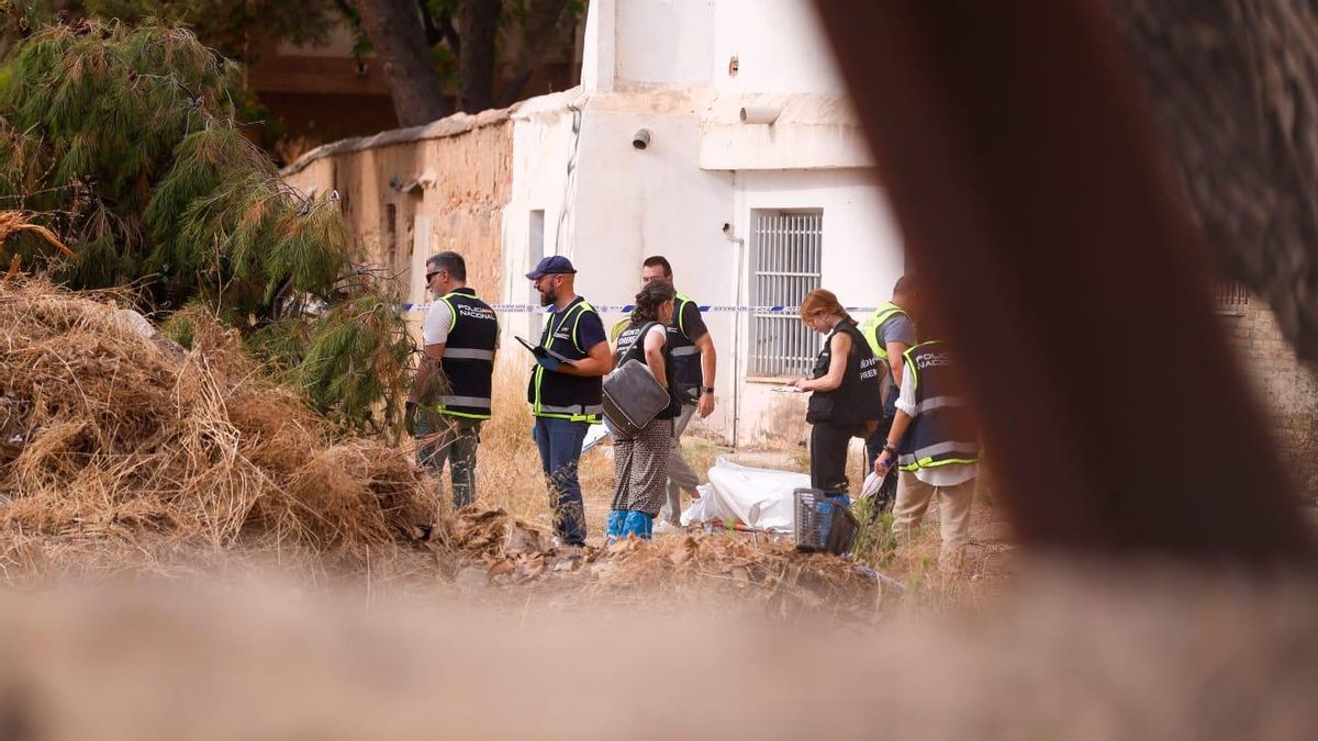 Levantamiento del cadáver del hombre de 50 años que ha fallecido calcinado en un descampado