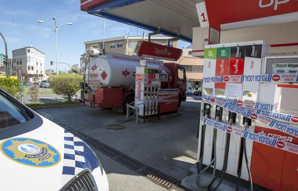 Inspección en la gasolinera de Santa Cruz