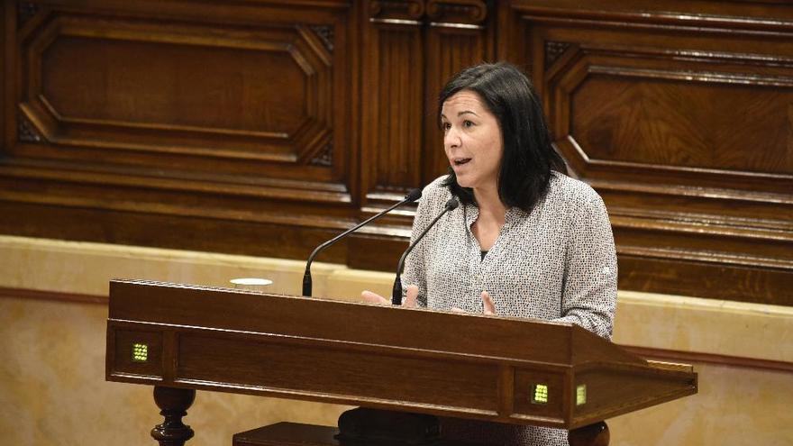 La santvicentina Adriana Delgado en una sessió al Parlament