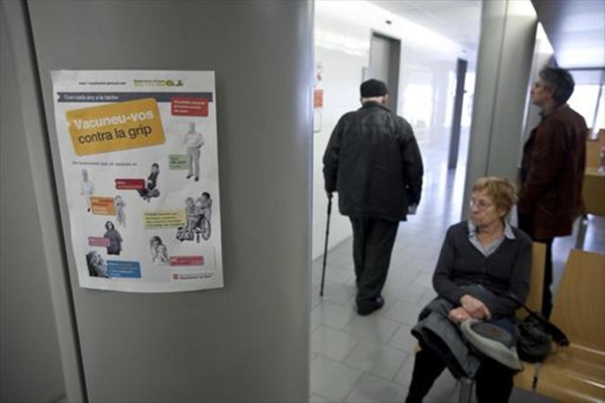 Sala d’espera en un CAP del Poblenou, de Barcelona, l’hivern passat. Sala d’espera en un CAP del Poblenou, de Barcelona, l’hivern passat.