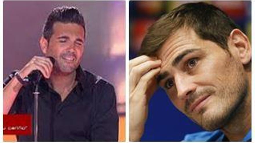 Iker Casillas y Sandro de &#039;La Voz&#039;.