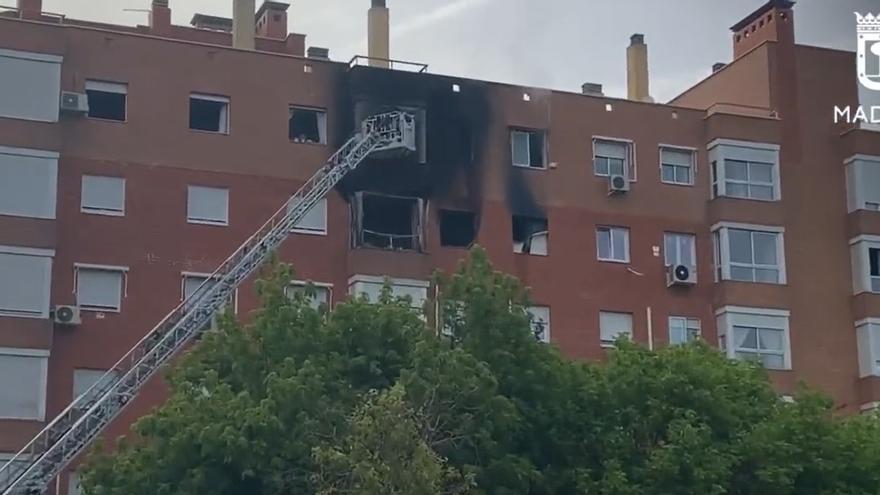 Un hombre y una mujer mueren en el incendio de un piso en Madrid