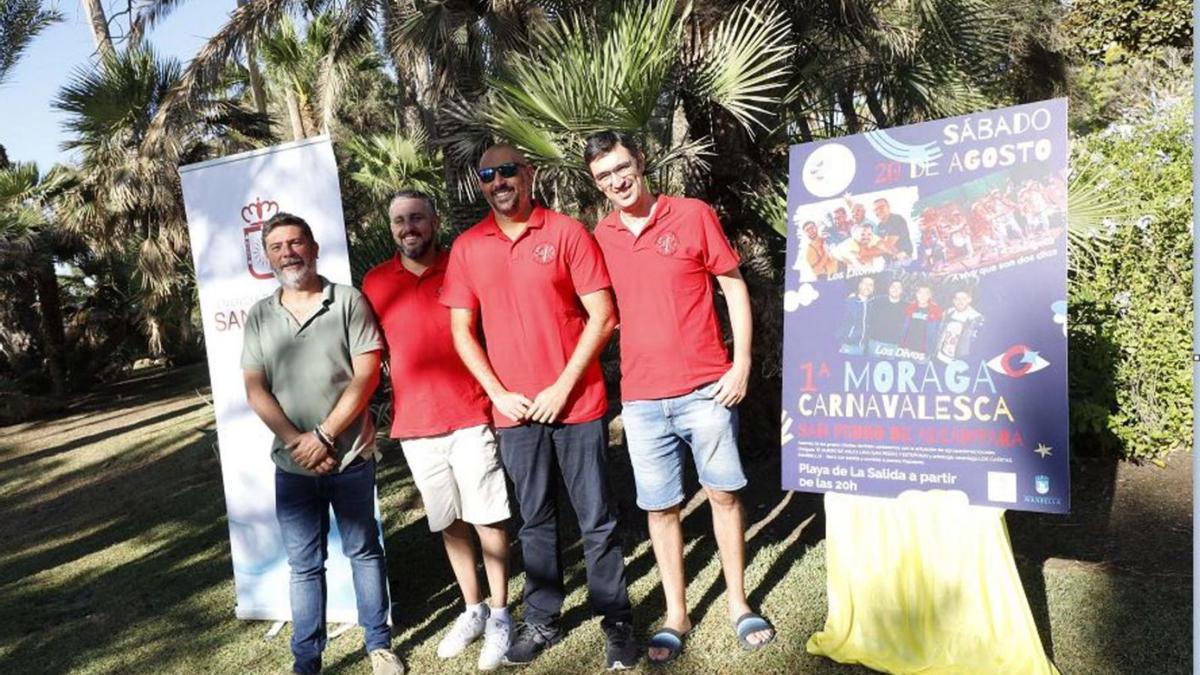 Organizadores de la Moraga Carnavalesca, en la presentación del acto. | L.O.