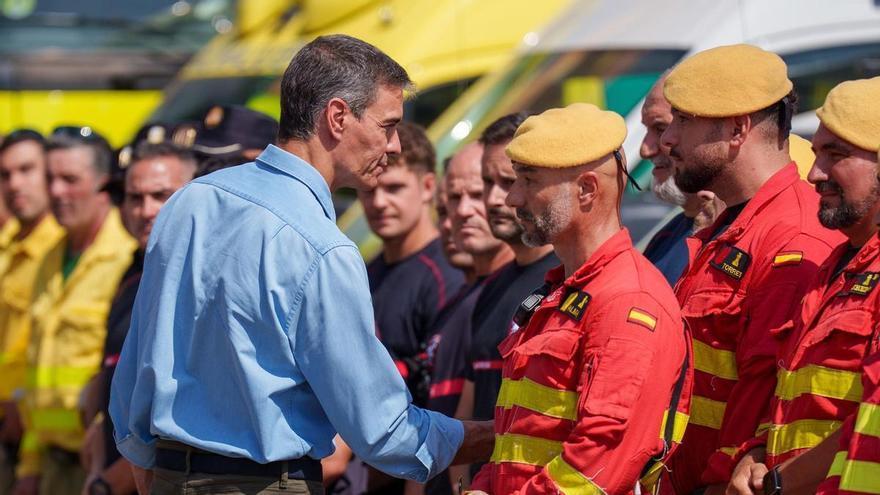 SÁNCHEZ INCENDIO ALMERÍA | Pedro Sánchez avisa de que “la emergencia climática mata” durante su visita a Almería