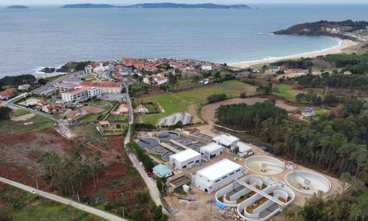 Vista aérea de la depuradora de Paxariñas