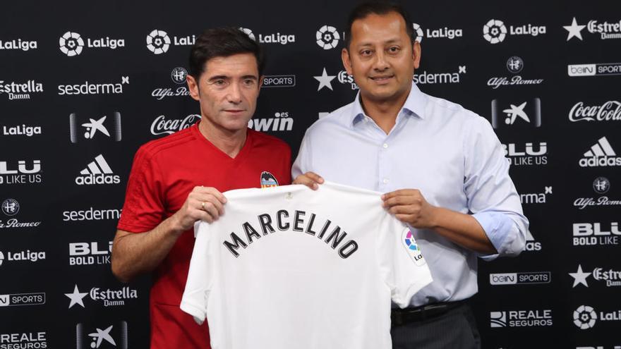 Marcelino: &quot;Nos faltan cuatro o cinco fichajes para completar la plantilla&quot;