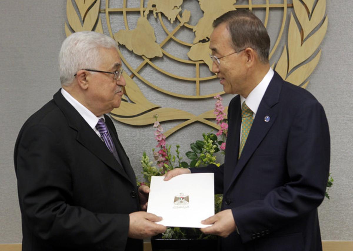 Ban Ki-moon, Mahmoud Abbas