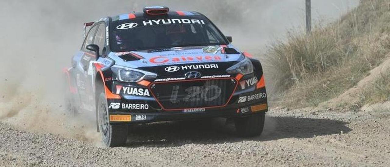 Uno de los participantes en el &#039;shakedown&#039; del Rally de Pozoblanco del 2021.