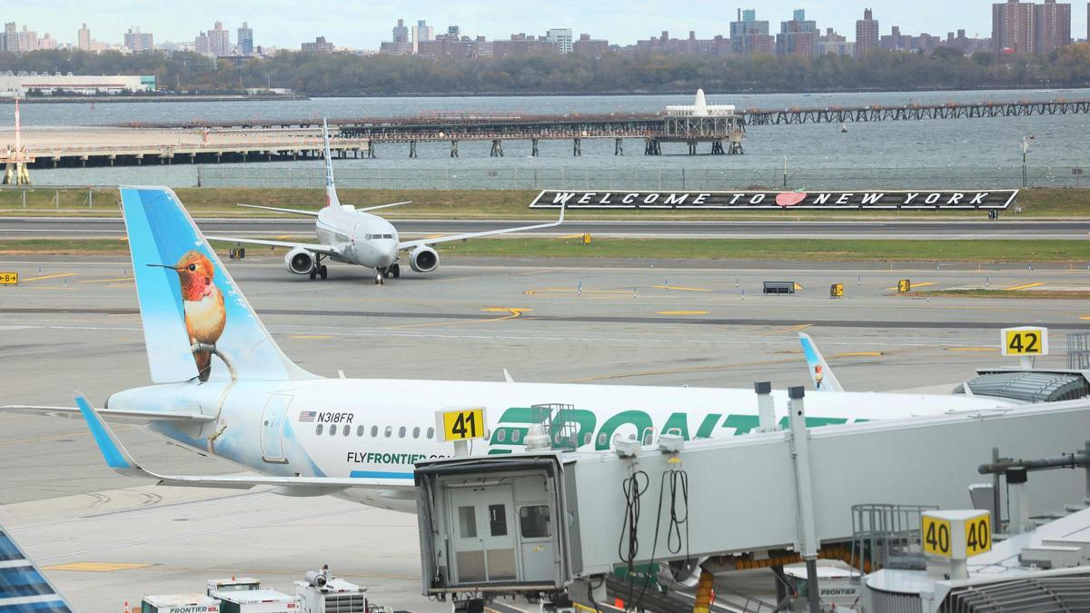 Aviones en el aeropuerto de Laguardia, en Nueva York.