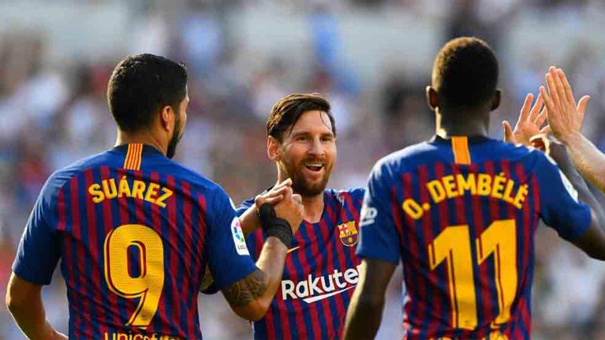 El Barcelona confía en su tridente para ganar el triplete
