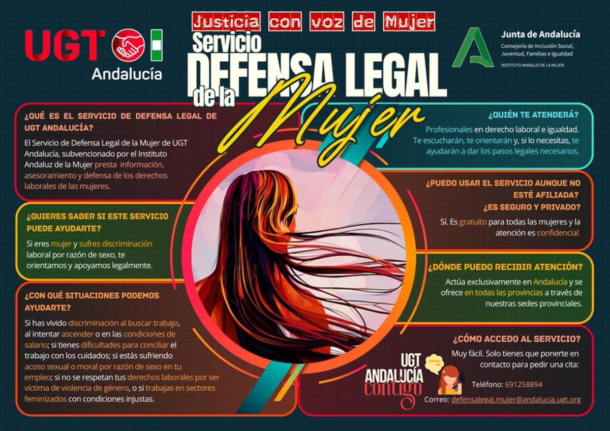 Servicios jurídicos gratuitos de UGT a mujeres víctimas de violencia de género.