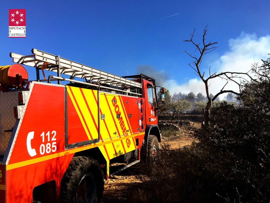 Incendio forestal en Cabanes