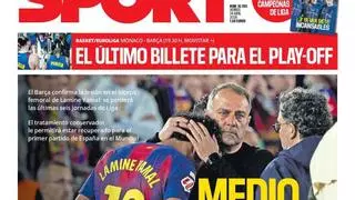 La portada de SPORT de hoy viernes, 24 de abril de 2026