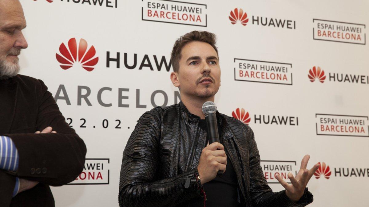 Lorenzo, en el acto de Huawei