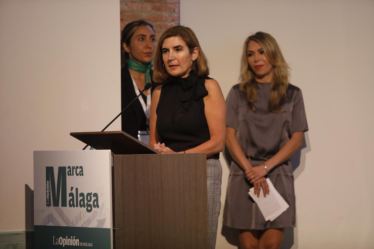 La consejera de Empleo en funciones de la Junta de Andalucía, Rocío Blanco, durante su intervención