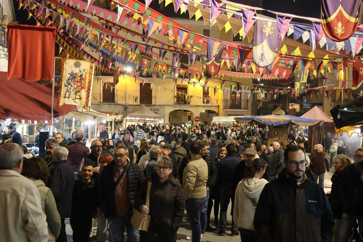 Ambiente el mercado medieval este viernes.