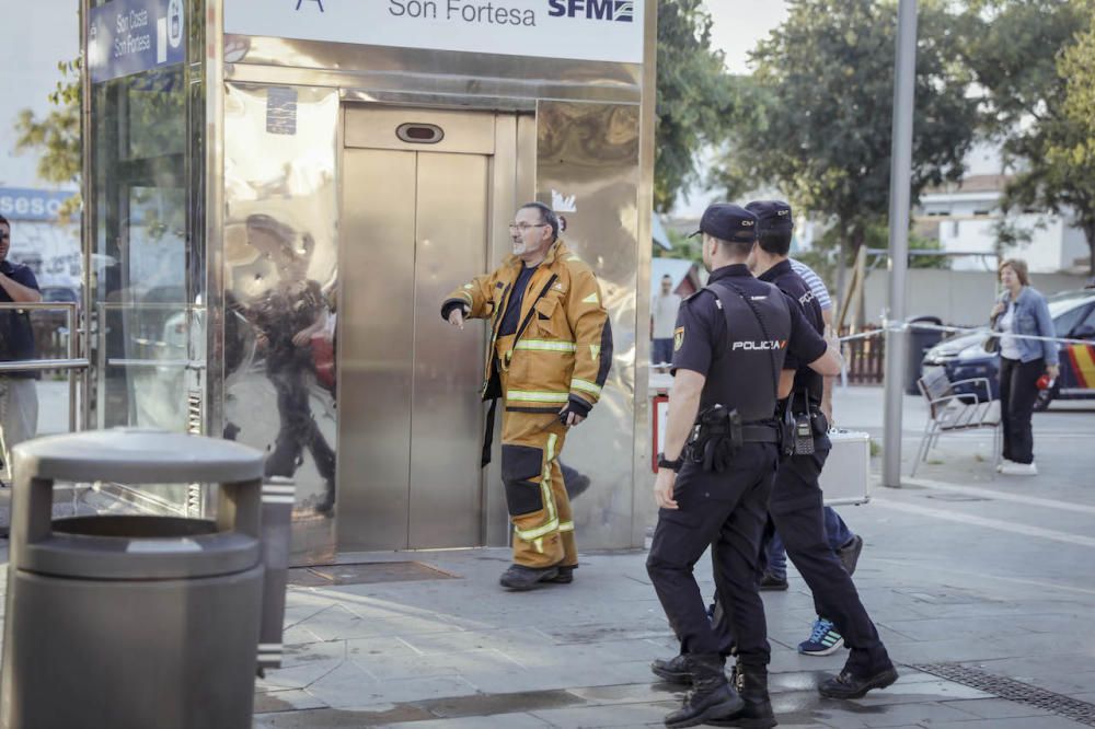 Incendio en el metro de Palma