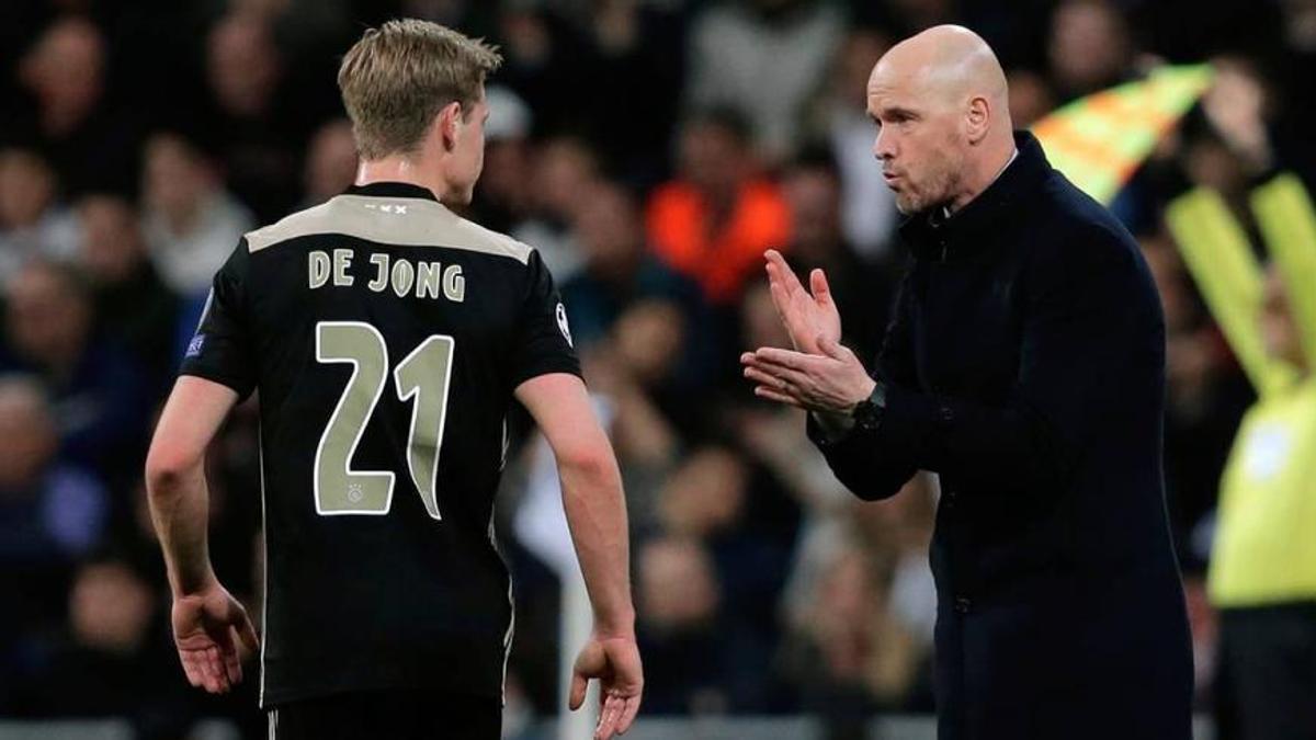 De Jong y Ten Hag, en su etapa en el Ajax