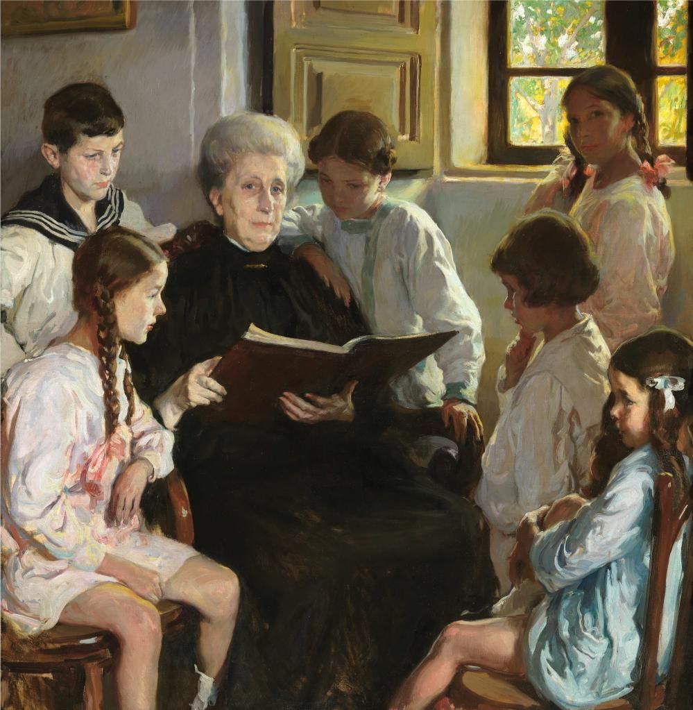 «Abuela y nietos», 1916