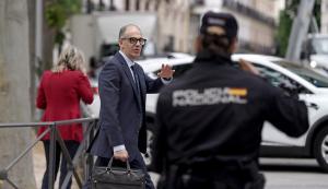 El inspector jefe Manuel Morocho, a la salida de la Audiencia Nacional.