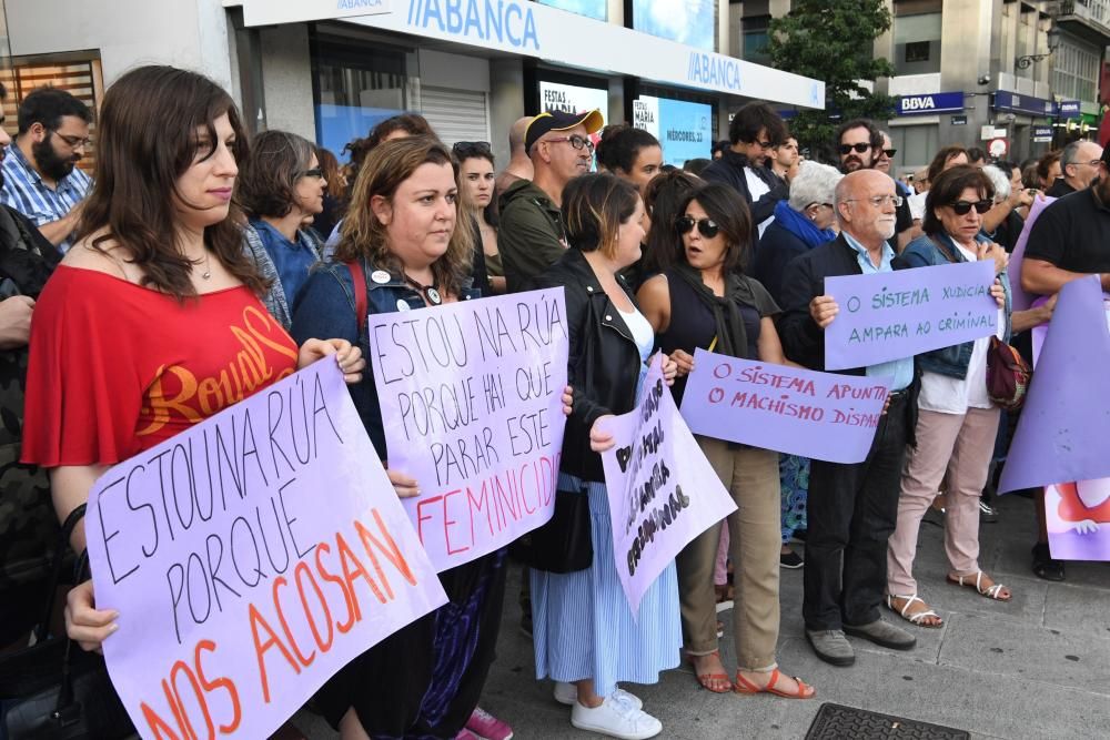 Protesta en A Coruña contra la violencia machista