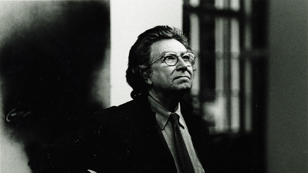 Antoni Tàpies, en el estudio Stoob de St. Gallen, 1993.