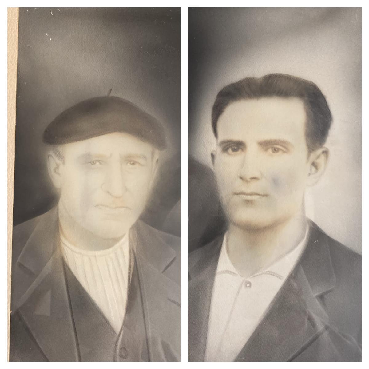 En la imagen de la izquierda, José Arias Valdés; a la derecha, su hijo, Francisco Arias Rodríguez.
