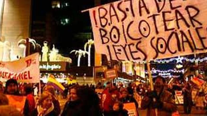 Imagen de la última protesta en Alicante por los retrasos en la aplicación de la Ley de Dependencia