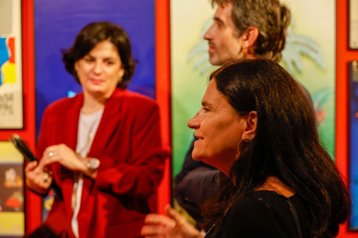 Mansanet, Moreno y Giménez, durante la presentación de la exposición.