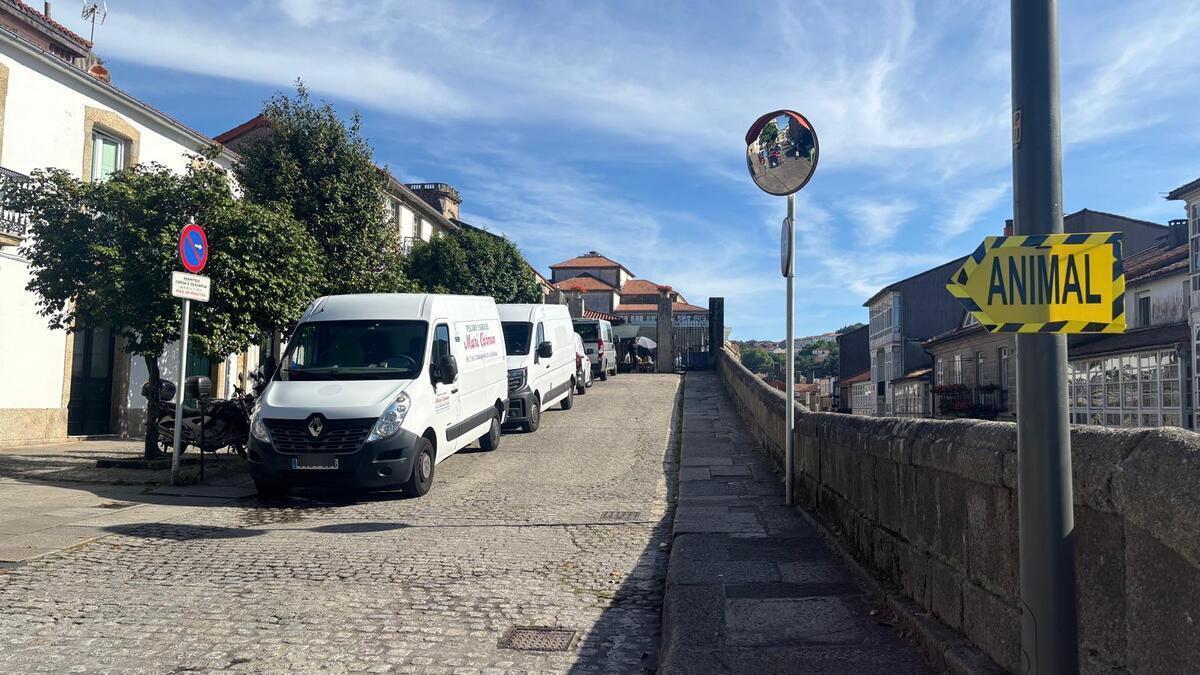 Aparcar en las inmediaciones de la Praza de Abastos de Santiago es una misión casi imposible para muchos clientes