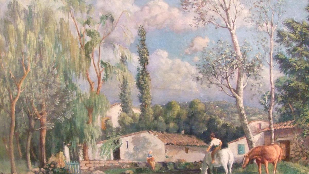Un paisatge de la Garrotxa pintat per Iu Pascual.