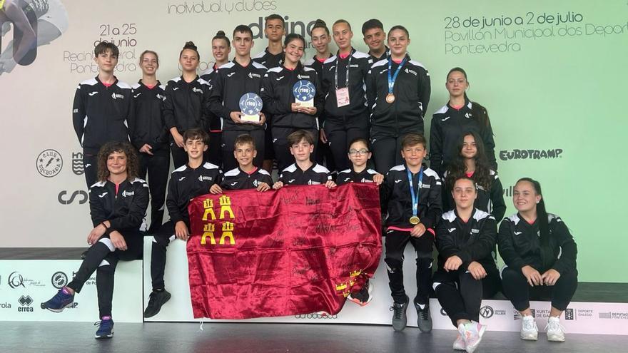 El club Gimnasia Playas de San Javier logra siete medallas en el Nacional