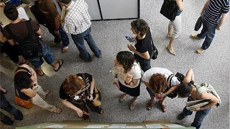 Grupo de profesores, en una convocatoria anterior de oposiciones docentes.